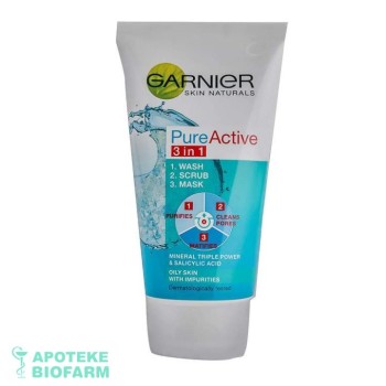 GARNIER PURE GEL 3U1 150ML