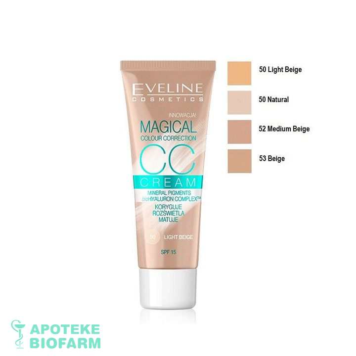 Eveline Cc Krema Spf15 30Ml Br 50 Light Beige Eveline Cc Krema Spf15 30Ml Br 50 Light Beige