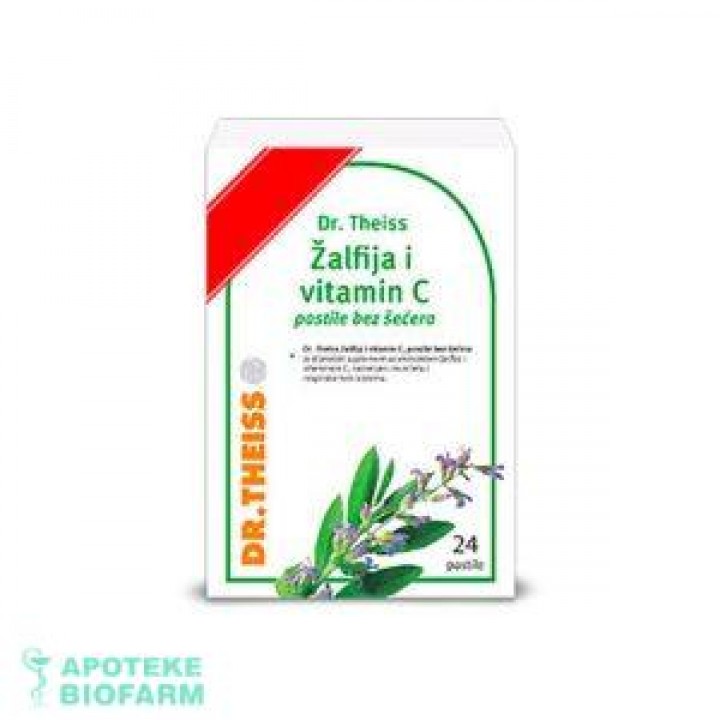 Dr Theiss Žalfija I Vitamin C Pastile Bez Šećera A24 Dr Theiss Žalfija I Vitamin C Pastile Bez Šećera A24