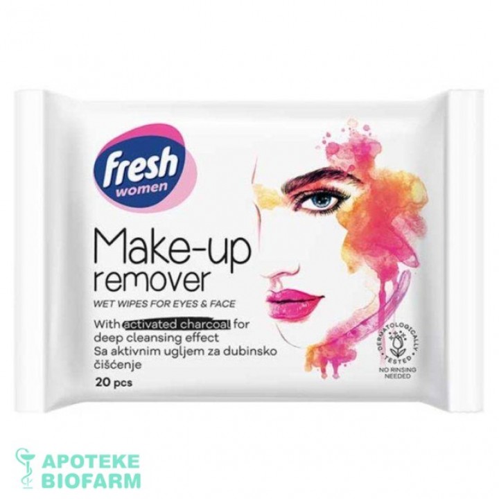 PIRAMIDA FRESH VLAŽNE MARAMICA MAKE UP SA AKTIVNIM UGLJEM A20 PIRAMIDA FRESH VLAŽNE MARAMICA MAKE UP SA AKTIVNIM UGLJEM A20