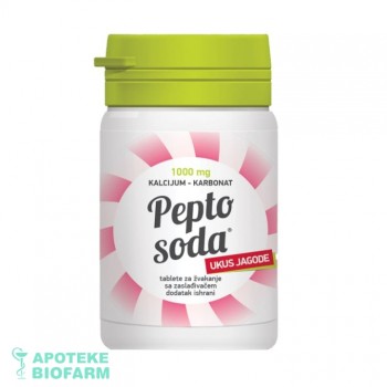 PEPTO SODA JAGODA TABLETE ZA ŽVAKANJE 1000MG A14