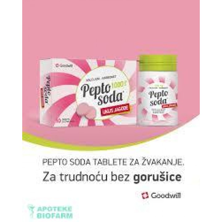 Pepto Soda Tablete Za Žvakanje 1000Mg A10 Pepto Soda Tablete Za Žvakanje 1000Mg A10