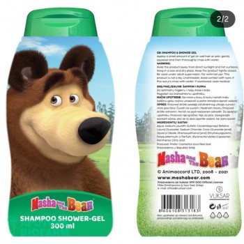 VUKSAR-MASHA AND THE BEAR SHAMPOO AND SHOWER GEL300ML-BEAR VUKSAR-MASHA AND THE BEAR SHAMPOO AND SHOWER GEL300ML-BEAR