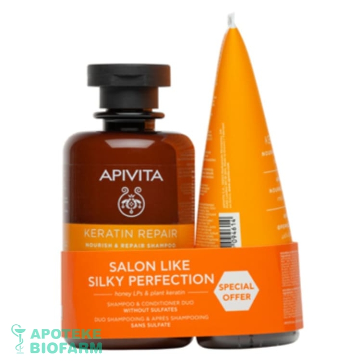 APIVITA PROMO ŠAMPON+REGENERATOR ZA KOSU KERATIN
