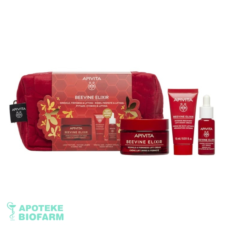APIVITA PROMO SET BEEVINE ELIXIR KREMA LAGANE TEKSTURE 50ml+10ml+1,5ml NESESER