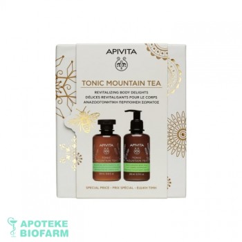 APIVITA SET GEL ZA TUŠIRANJE+MLEKO ZA TELO TONIC MOUNTAIN TEA 250ml+200ml
