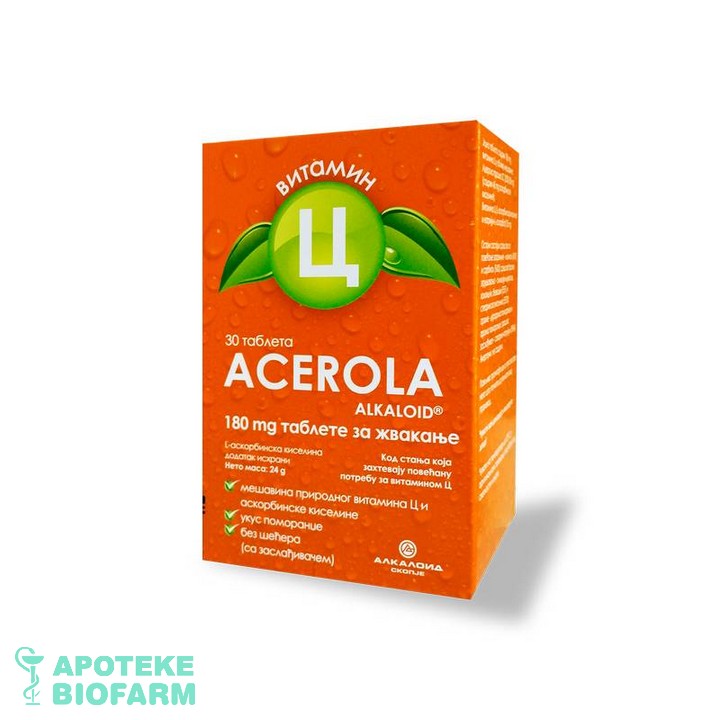 Acerola Alkaloid Za Odrasle Tbl. 30X180Mg