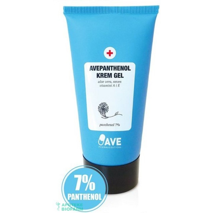 AVEPANTHENOL KREM GEL 7% 75ML Avepanthenol Cr.gel 7% 75Ml
