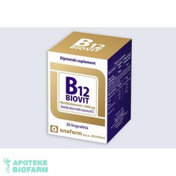 B12 BIOVIT LINGVALETE 30x1000MCG B12 BIOVIT LINGVALETE 30x1000MCG