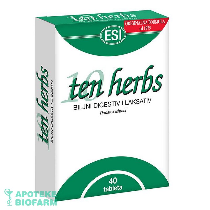 ESI TEN HERBS TABLETE A40 Esi Ten Herbs Tabl. A.40