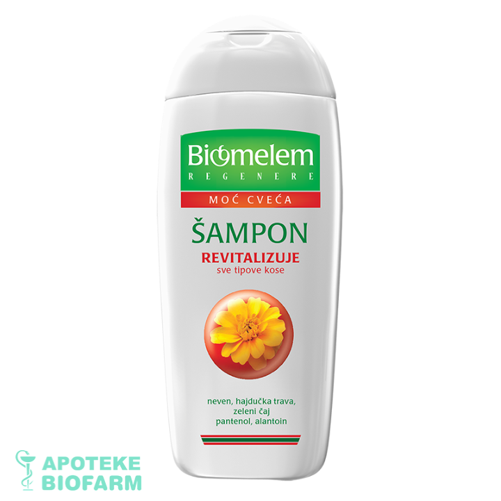 BIOMELEM MOĆ CVEĆA ŠAMPON REVITALIZING SA NEVENOM 222ML Biomelem Moc Cveca Sampon Revitalizing Sa Nevenom 222Ml