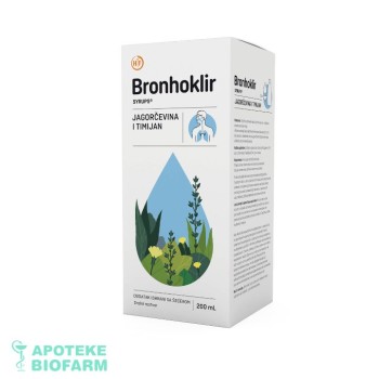 BRONHOKLIR JAGORČEVINA I TIMIJAN SIRUP 200ML BRONHOKLIR JAGORČEVINA I TIMIJAN SIRUP 200ML