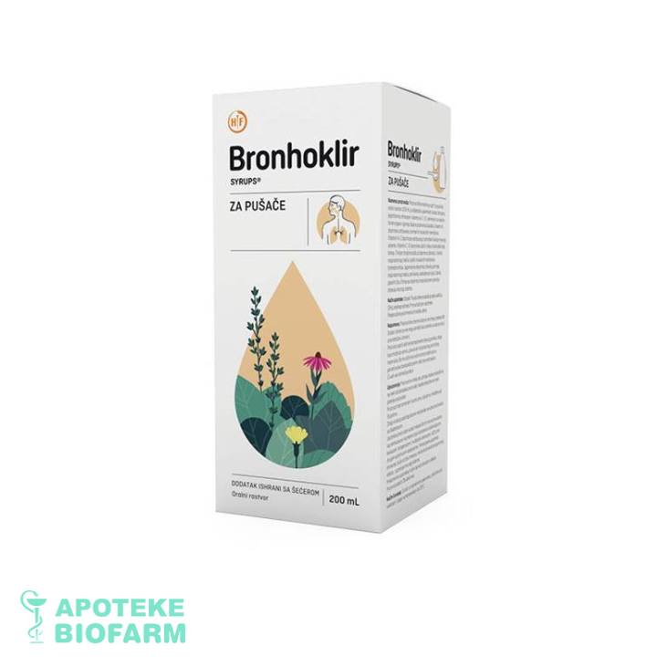 BRONHOKLIR ZA PUŠAČE SIRUP 200ML Bronhoklir Za Pušače Sirup 200Ml