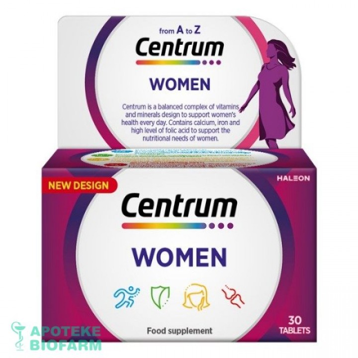 CENTRUM WOMEN TABLETE A30 Centrum Women Tbl A30