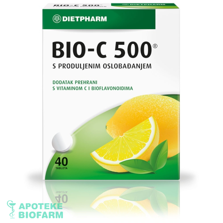 DIETPHARM BIO-C 500 TABLETE A40 Dietpharm Bio-C 500 Tablete A40