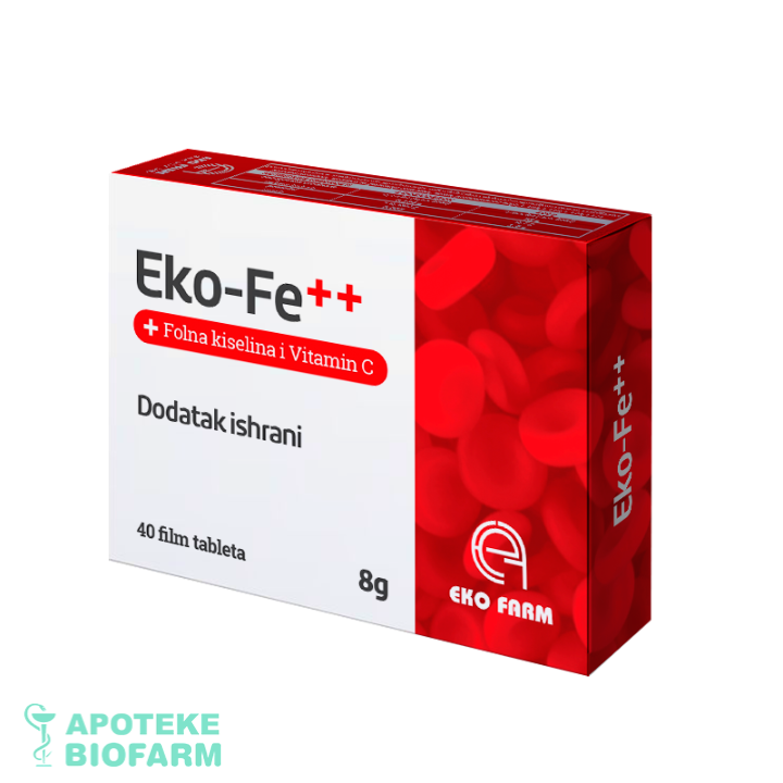 EKO FE++(FOLNA KISELINA) TABLETE A40 Eko Fe++(Folna Kis)Tbl. A40