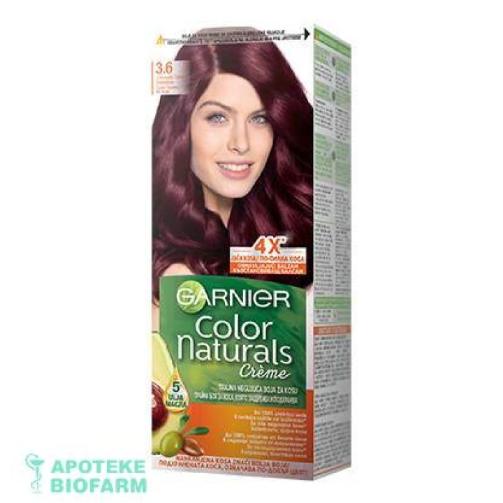 GARNIER COLOR NATURALS FARBA ZA KOSU 3.6 CRNA TAMNO KESTEN Garnier Color Naturals Farba Za Kosu 3.6 Crna Tamno Kesten
