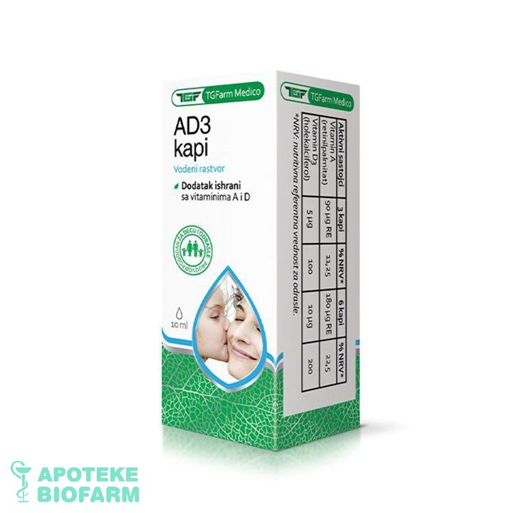 GOTI KAPI AD3 VODENI RASTVOR 10ml Goti Kapi Ad3 Vodeni Rastvor 10Ml
